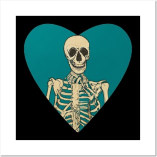 "Skeletal love" Valentines Day Posters and Art